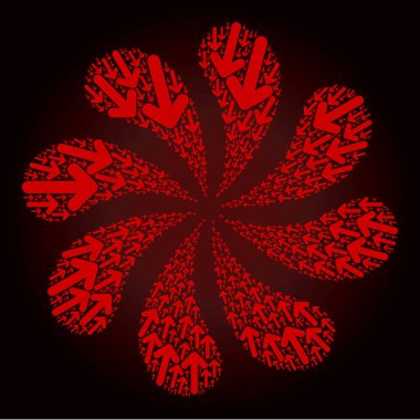 Kanlı Arrow Simgesi Döndürme Hareketi