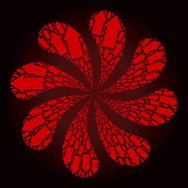 Kırmızı Söndürme Simgesi Döndürme Patlaması