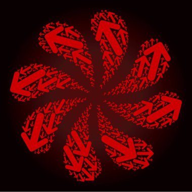 Kırmızı Ok Simge Kıvrımının Dışında