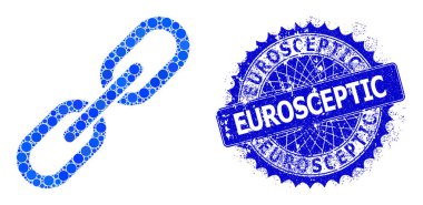 Plastik Avrupa Mührü ile Noktaların Vektör Zinciri Mozaiği