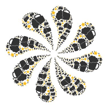 Bira Kadehi Beğeni Simgesi Kıvrım Çiçeği ŞekliName