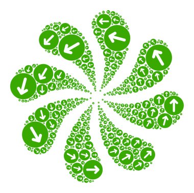 CCW Döndürme Yeşil Ok Simgesi Döndürme Vuruşu