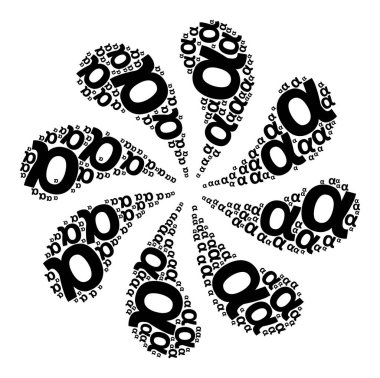 Alfa Yunan Küçük Simge Simgesi Döndürme Akımı