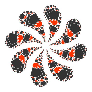 Ev Simgesi Merkezkaç Çiçeği Yazdırılıyor