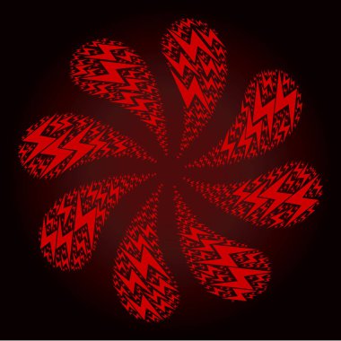 Kanlı Elektrik Tehlike Simgesi Dönen Çiçek