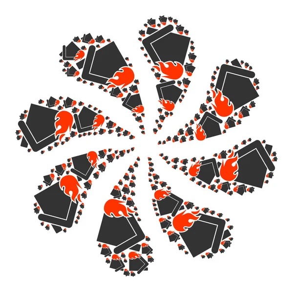 Ev Simgesi Merkezkaç Çiçeği Yazdırılıyor