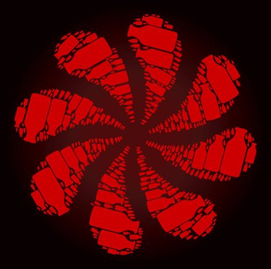 Kanlı Şişe Simgesi Curl Akıntısı