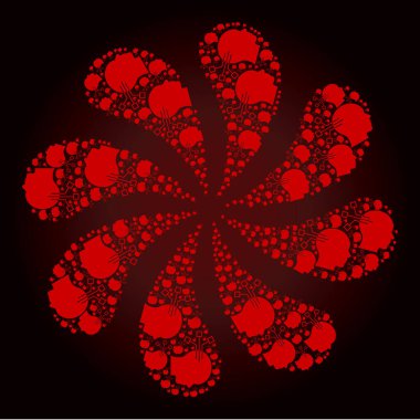 Kırmızı Beyin Bağlantısı Simgesi Kıvrım