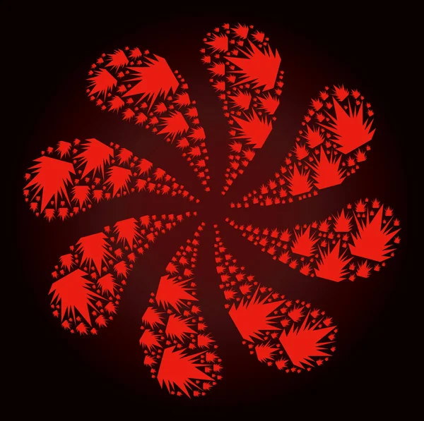 Red Bang icono remolino flor — Archivo Imágenes Vectoriales
