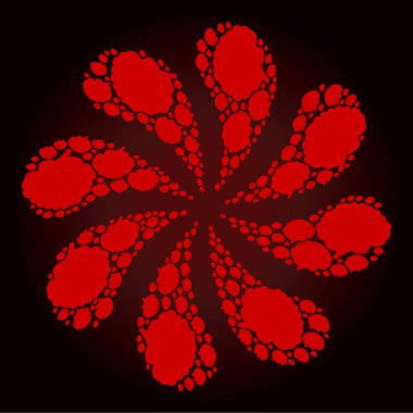 Kanlı Beyin Organı Simgesi Kıvrım Patlaması