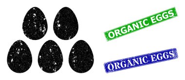 Yumurta Sıkıntısı Simgesi ve Sıkıntılı Organik Yumurta Rozeti