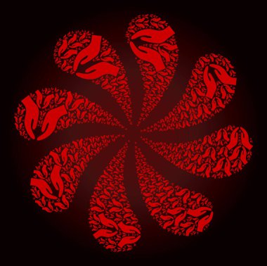 Kanlı Dua Elleri Simge Döndürme Vuruşu