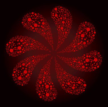 Kanlı Kabarcık Kümesi Simgesi Döndürme