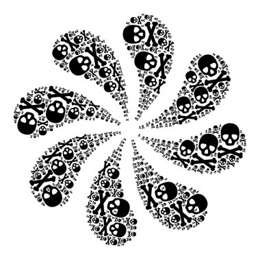 Ölüm Kurukafa Simgesi Döndürme Türbini