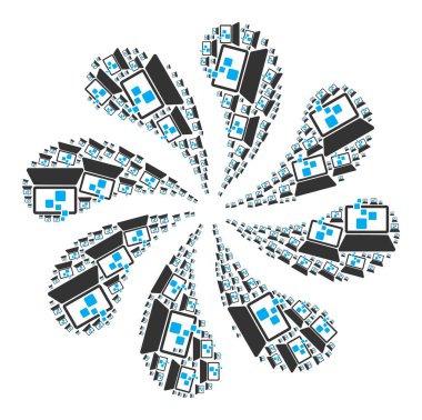 Dijital Hesaplama Simgesi Döndürme Hareketi