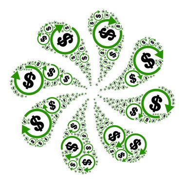 Dolar Ödeme Simgesi Merkezkaç Çiçeği