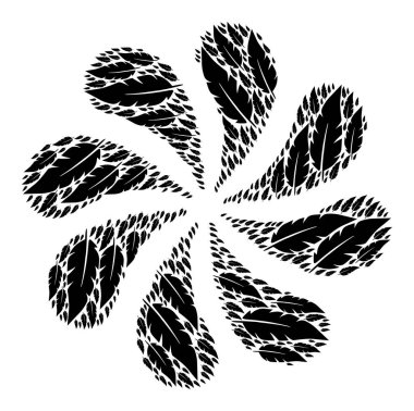 Tüy Simgesi Kıvrımlı Çiçeği