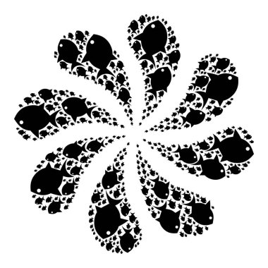 Balık Simgesi Girdabı Havai fişekler