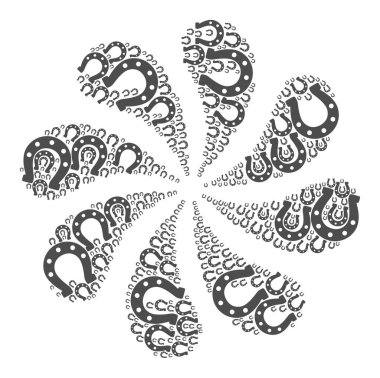 At Nalı Simgesi Merkezkaç Soyut Çiçeği