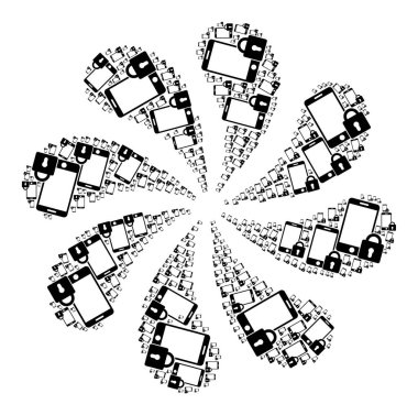 Kilitli Akıllı Telefon Simgesi Kıvrım Çevirmesi