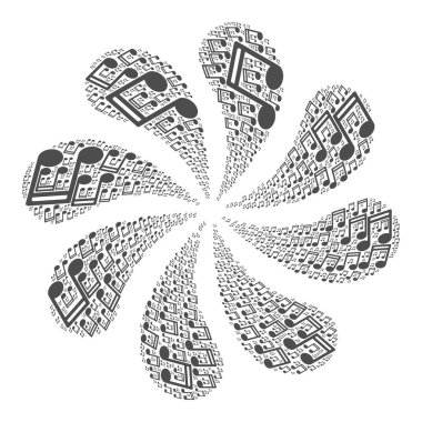 Müzik Notaları Simge Döndürme Hareketi