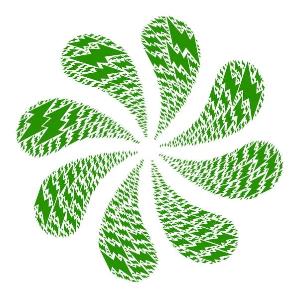 Yeşil Elektrik Simgesi Kıvrım Hareketi