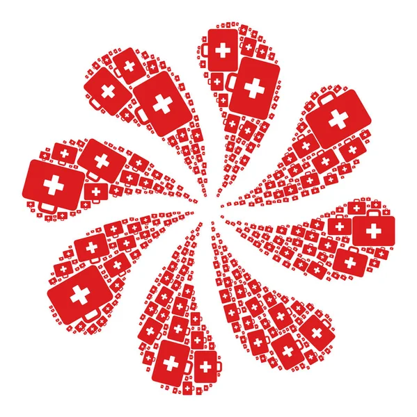 Абстрактный цветок иконы "Медицинская помощь" — стоковый вектор