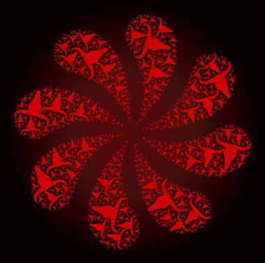 Lanet Ölü Boğa Kafa Simgesi Girdap Vuruşu