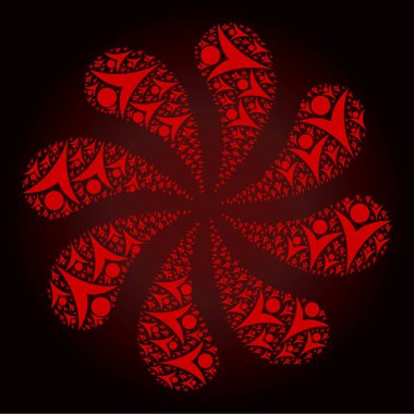 Kanlı Futuristik Adam Simge Döndürme Selamlaması