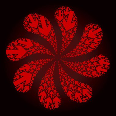 Kanlı Arrow Yönlendirme Simgesi Döndürme Selamlaması