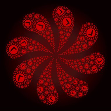 Kırmızı İtme Evet Simge Merkezkaç Patlaması