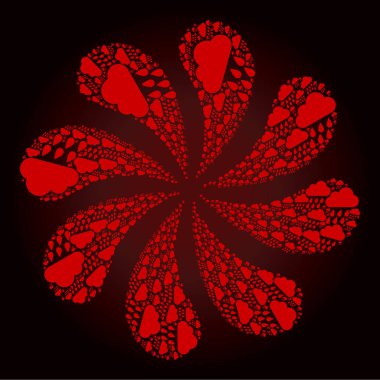 Kanlı Yağmur Bulutu Simgesi Dönen Çiçek