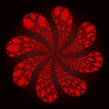 Kırmızı Hız Oku Simgesi Girdap Patlaması