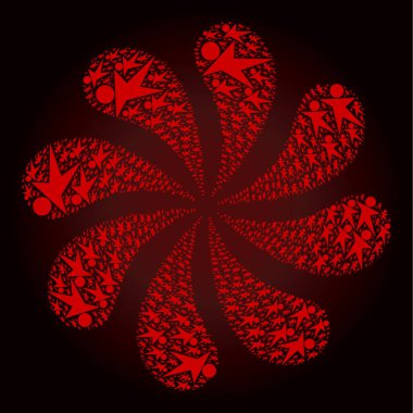 Kanlı Yıldız Adam Simgesi Girdap ŞekliName