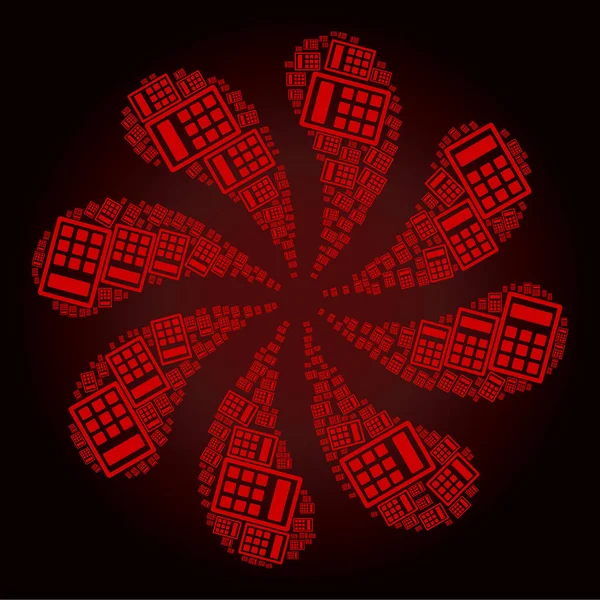 Kanlı Hesap Makinesi Simgesi Dönen Çiçek ŞekliName