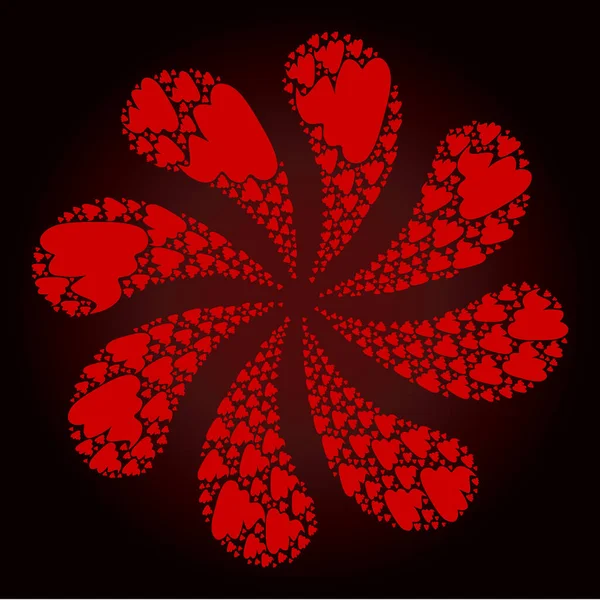 สีแดงอึไอคอน Twirl ระเบิด — ภาพเวกเตอร์สต็อก