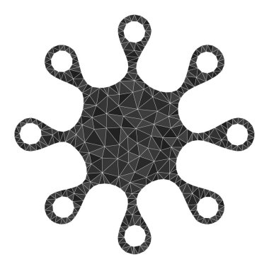 Vektör Eksenli Mikrop Lowpoly Simgesi