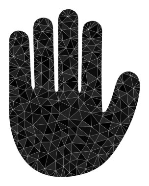 Vektör El Avuç İçi Lowpoly Simgesi