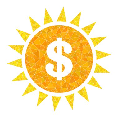 Vektör Doları Lowpoly Simgesi