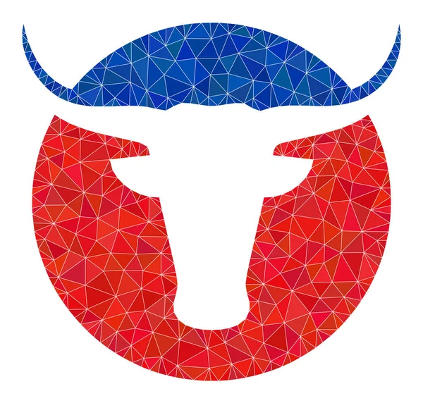 Logo Vector American Cow Lowpoly Icon — Stockový vektor
