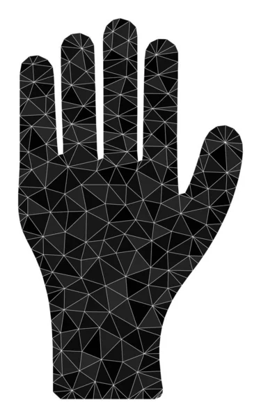 Vector Human Hand Triangle Umplut Icon — Vector de stoc