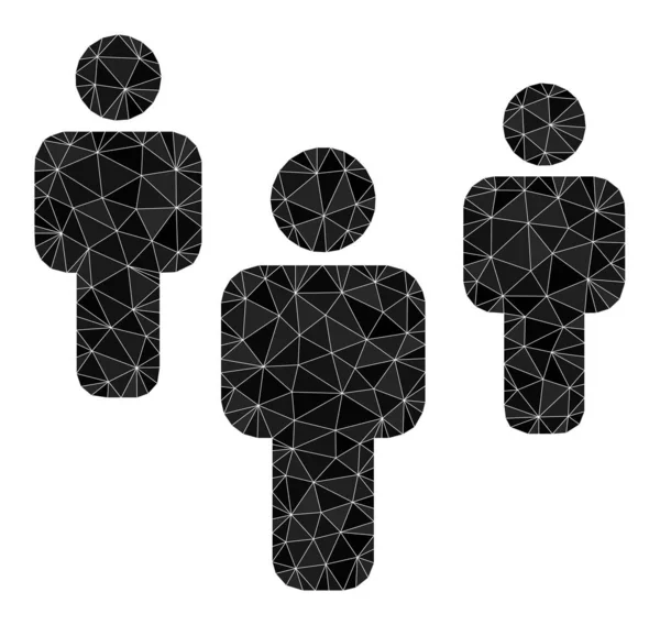 Векторні Люди Трикутник заповнена піктограма — стоковий вектор