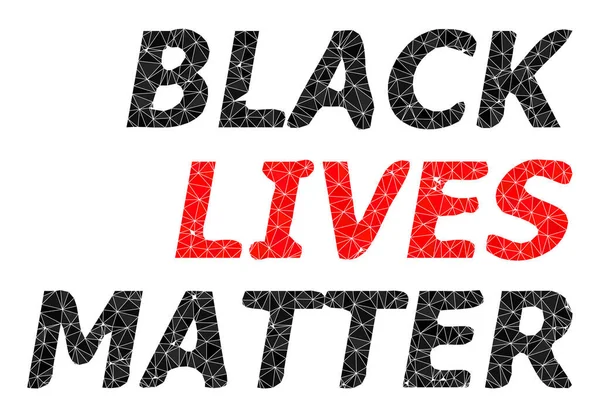 Vector Black Lives Matter Triángulo llenado icono — Vector de stock