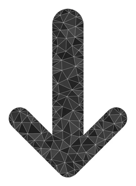 Vector Arrow Down Polygonal Icon — Stock Vector