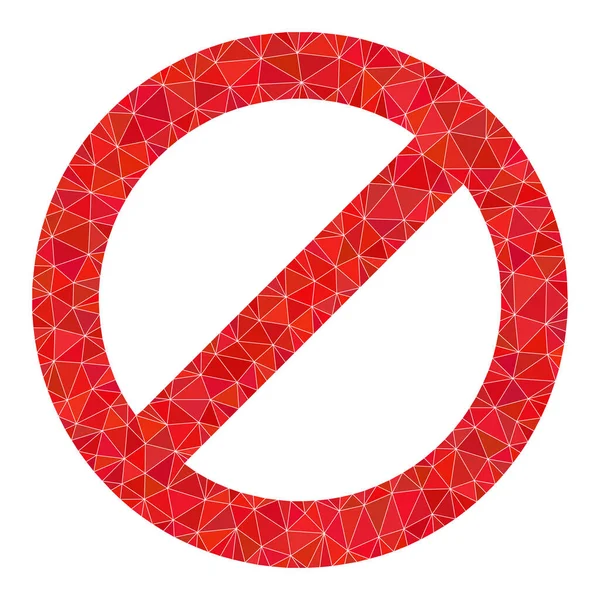 Vector Triángulo Prohibido Icono lleno — Vector de stock