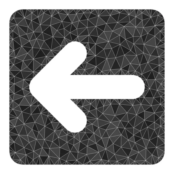 Vector Left Cursor Triangle Filled Icon — 스톡 벡터