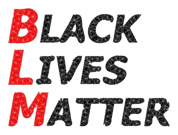 Vector Black Lives Matter Polygonal Icon — Stock Vector
