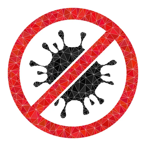Icona poligonale del vettore Coronavirus — Vettoriale Stock