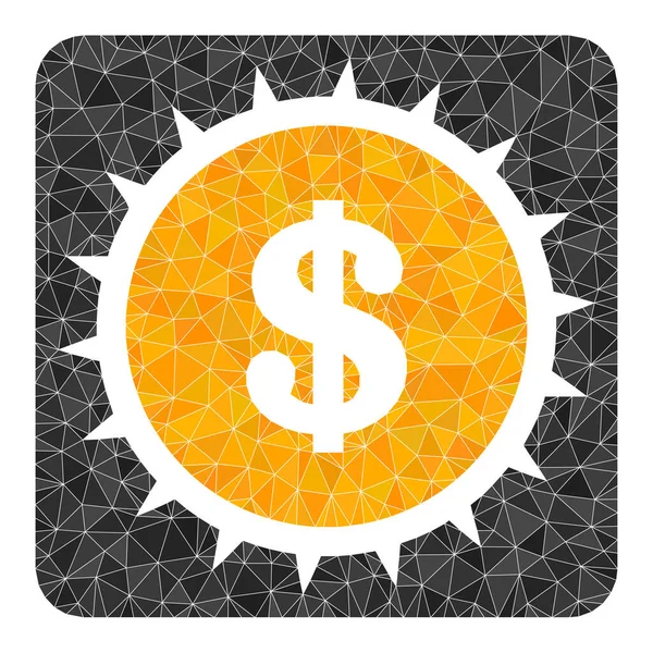 Πολυγωνικό εικονίδιο πλαισίου διανυσματικού δολαρίου — Διανυσματικό Αρχείο