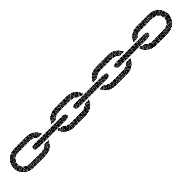 Vector Chain Lowpoly Icon — 스톡 벡터